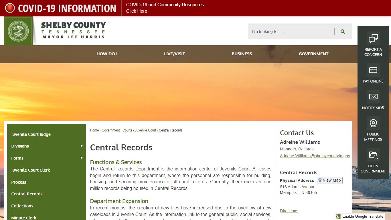 Central Records | Shelby County, TN - Official Website